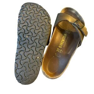 Birkenstock Madrid Birko Flor Sandals Womens Size 7 MetallicEU 38 Narrow